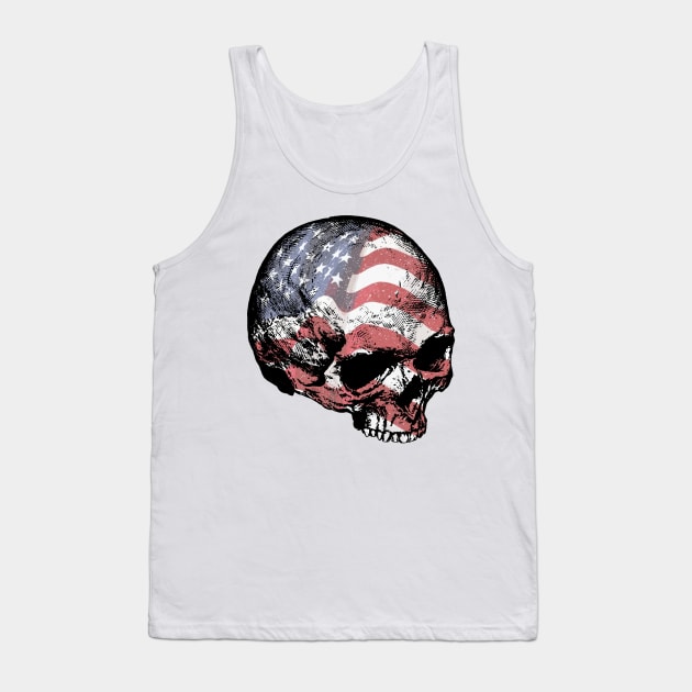 USA Skull Tank Top by Toby Wilkinson